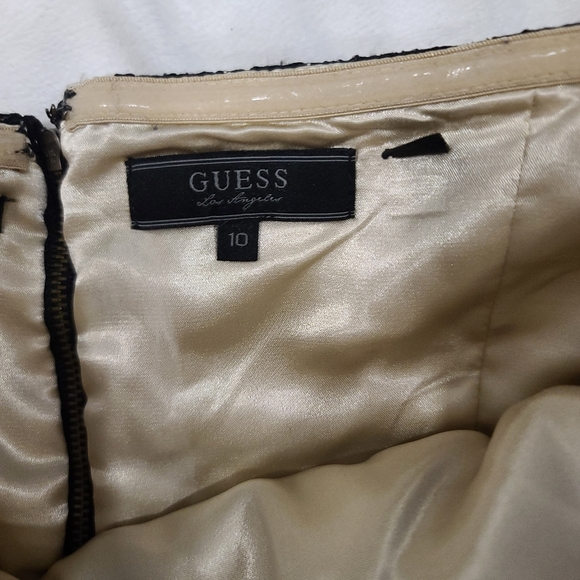 GUESS satin and lace strapless dress - Picture 6 of 9